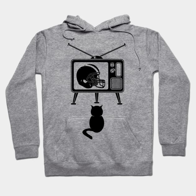 Cats Love Football Hoodie by mailboxdisco